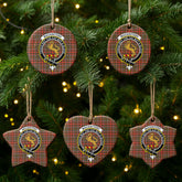 MacKintosh Hunting Weathered Tartan Crest Christmas Ceramic Ornament